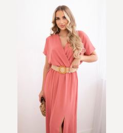 Снимка на Kesi Włoski Long dress with a decorative belt coral