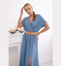 Снимка на Kesi Włoski Long dress with a decorative belt denim