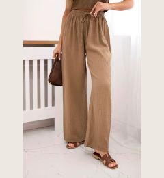 Снимка на Kesi Włoski Muslin pants with a wide leg camel