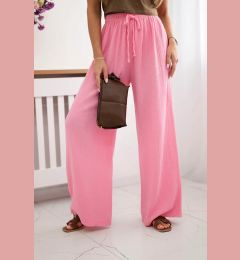 Снимка на Kesi Włoski Muslin pants with a wide leg light pink