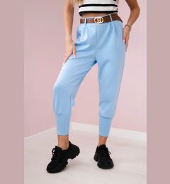 Снимка на Kesi Włoski Pants with belt and pockets buttery-fabric blue