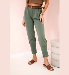 Снимка на Kesi Włoski Pants with belt and pockets buttery-fabric khaki