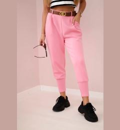 Снимка на Kesi Włoski Pants with belt and pockets buttery-fabric pink