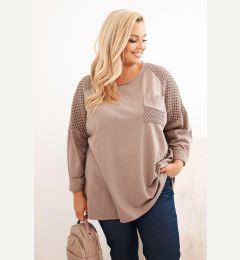 Снимка на Kesi Włoski Plus Size women's cotton blouse with fango print color