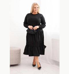 Снимка на Kesi Włoski Plus Size women's dress with a flared bottom black