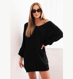 Снимка на Kesi Włoski Plus Size women's dress wool with V-neck black