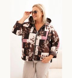 Снимка на Kesi Włoski Plus Size women's jacket with a hood and extended back brown