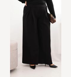 Снимка на Kesi Włoski Plus Size women's pants with wide legs and pleats black