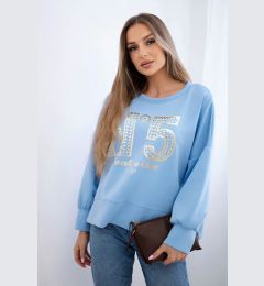 Снимка на Kesi Włoski Printed sweatshirt buttery fabric blue