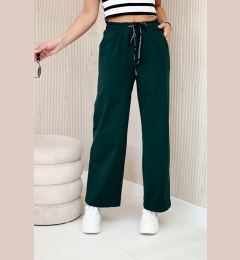 Снимка на Kesi Włoski Punto pants with wide legs dark green