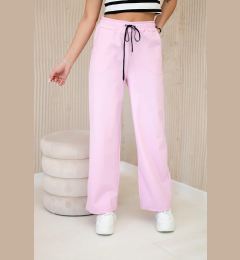 Снимка на Kesi Włoski Punto pants with wide legs light pink