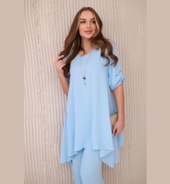 Снимка на Kesi Włoski Set of blouse + pants with pendant blue