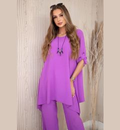 Снимка на Kesi Włoski Set of blouse + pants with pendant violet