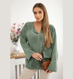 Снимка на Kesi Włoski Shirt blouse with an embroidered pattern khaki