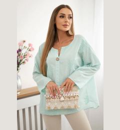 Снимка на Kesi Włoski Shirt blouse with an embroidered pattern mint