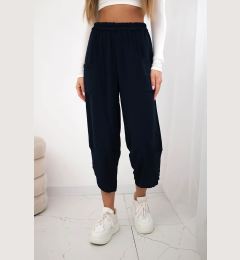 Снимка на Kesi Włoski Trousers with wide leg and pockets navy blue