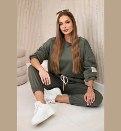 Снимка на Kesi Włoski Viscose set sweatshirt + pants khaki