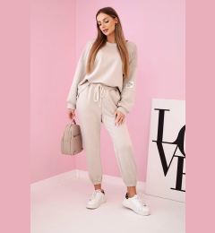 Снимка на Kesi Włoski Viscose set sweatshirt + pants light beige