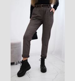 Снимка на Kesi Włoski Viscose trousers with a fine pattern brown