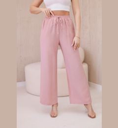 Снимка на Kesi Włoski Viscose wide-leg trousers dark powder pink