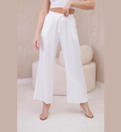 Снимка на Kesi Włoski Viscose wide-leg trousers ecru