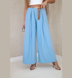 Снимка на Kesi Włoski Wide-leg belted trousers blue