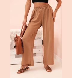 Снимка на Kesi Włoski Wide-leg pants dark camel