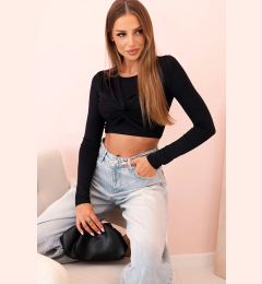 Снимка на Kesi Włoski Women's blouse with long sleeves and effective ruffles on the bust black