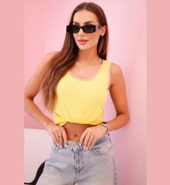 Снимка на Kesi Włoski Women's blouse with straps with decorative trim yellow
