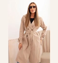 Снимка на Kesi Włoski Women's coat tied at the waist with a collar beige