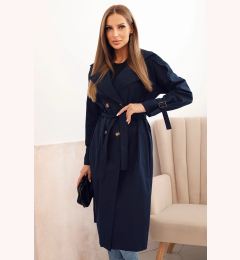 Снимка на Kesi Włoski Women's coat tied at the waist with a collar navy
