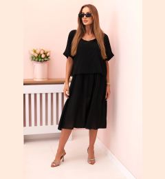 Снимка на Kesi Włoski Women's cotton dress with a loose fit black