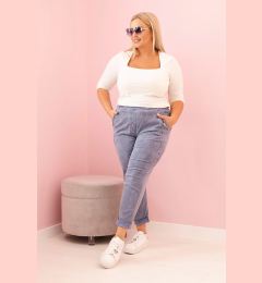 Снимка на Kesi Włoski Women's distressed Plus Size jeans pants with viscose and elastic denim