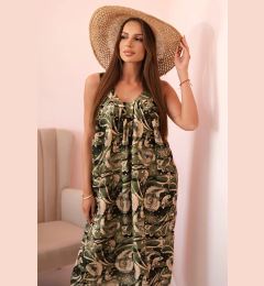 Снимка на Kesi Włoski Women's dress with straps and a wide hem khaki