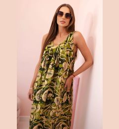 Снимка на Kesi Włoski Women's dress with straps and a wide hem light khaki