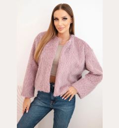 Снимка на Kesi Włoski Women's fur jacket without fastening dark pink