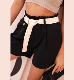 Снимка на Kesi Włoski Women's high-waisted shorts with a belt black