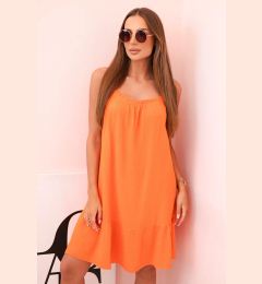Снимка на Kesi Włoski Women's muslin dress with straps and frill oranges