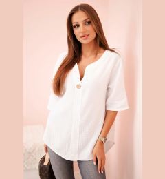 Снимка на Kesi Włoski Women's muslin shirt with a button white