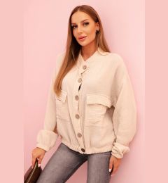 Снимка на Kesi Włoski Women's muslin shirt with long sleeves beige