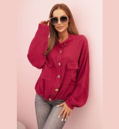 Снимка на Kesi Włoski Women's muslin shirt with long sleeves plum