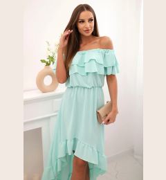 Снимка на Kesi Włoski Women's off-the-shoulder dress with a longer back mint