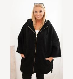 Снимка на Kesi Włoski Women's Plus Size coat with a hood and zipper black