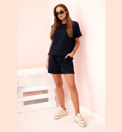 Снимка на Kesi Włoski Women's punto set with short sleeves and shorts navy blue