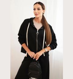 Снимка на Kesi Włoski Women's set with wide leg pants and zip-up sweatshirt black