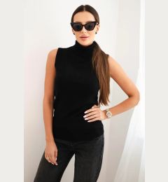 Снимка на Kesi Włoski Women's sleeveless viscose blouse with a turtleneck black