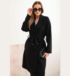 Снимка на Kesi Włoski Women's suede coat tied at the waist black