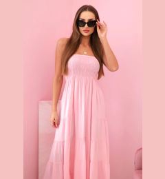 Снимка на Kesi Włoski Women's viscose dress with elastic top candy pink