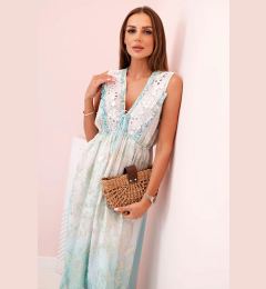 Снимка на Kesi Włoski Women's viscose dress with embroidery mint
