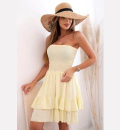 Снимка на Kesi Włoski Women's viscose dress with ruffles yellow